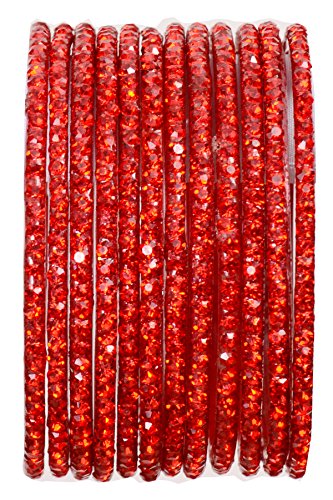 JD'Z COLLECTION Indian Glass Bangles Set Jewelry for Womens & Girls Bollywood Bangles Set Bridal Ethnic Wedding Partywear Costume Match CZ Stone Glass Bangles Set of 12 Blue3