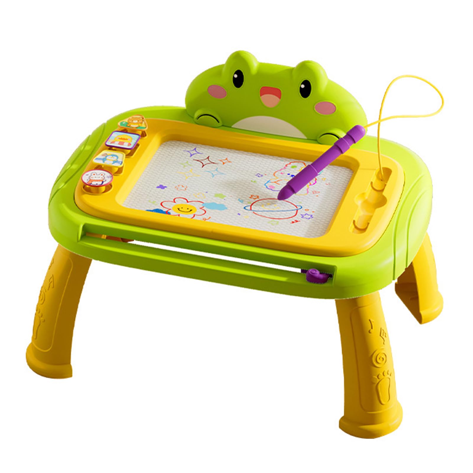Dilwe Magnetic Drawing Board for Kids, Toddler Toys with Erasable Writing Doodle Board, Reusable Educational Toy for Boys Girls Age 3 and Up (Green)