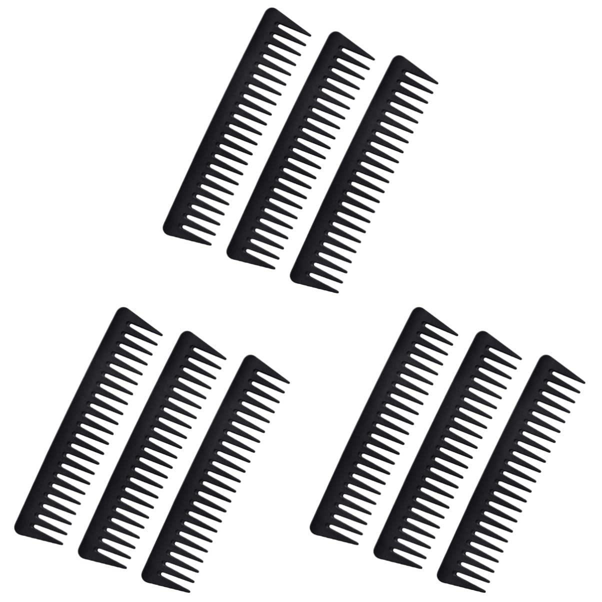 LALAFINA 9piezas Peines Vintage Para Peinar Cabello Peines Anti-estáticos Para Hombres Slicked-back Para Secado y Desenredado De Cabello Seco o Húmedo