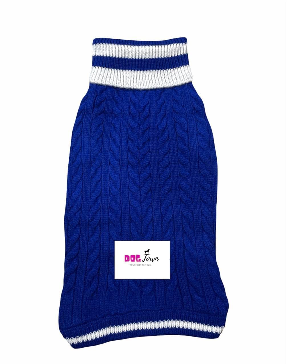 DOGTOWN Core High Neck Round Dog Sweater | Year-Round Sweater for Dogs | Dog Fleece Vest | Pet Jacket | Fleece Lining | Lightweight | Streachable Neck| Colour -Blue (L 20" INCH) (B09MB2M236) Amazon Price History, Amazon Price Tracker