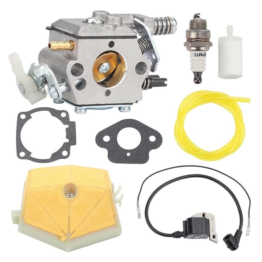 Kit de carburador Apto for H 50 51 55 61 254 257 261 262 266 268 272 Filtro de Aire de Motosierra Bobina de Encendido Juego de bujías Herramienta eléctrica carburador cortacésped