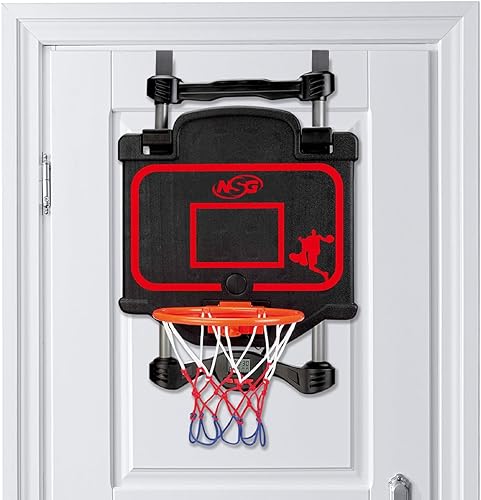 Miniatura 4 de Combo de baloncesto y boxeo para colocar sobre la puerta, juego 2 en 1 con aro ajustable y bolsa de velocidad, marcador y efectos de sonido,