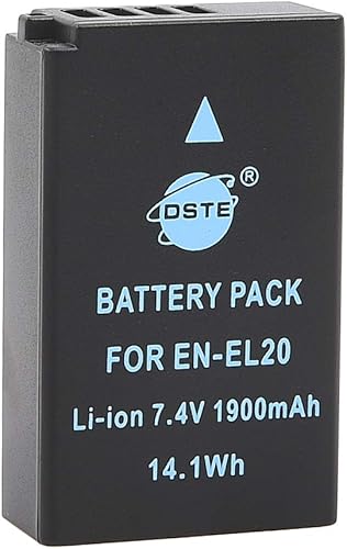 Miniatura 5 de DSTE Repuesto para 2 baterías de iones de litio EN-EL20 compatibles con Nikon Coolpix A 1 J1 J2 J3 AW1 S1 V3 como EN-EL20A
