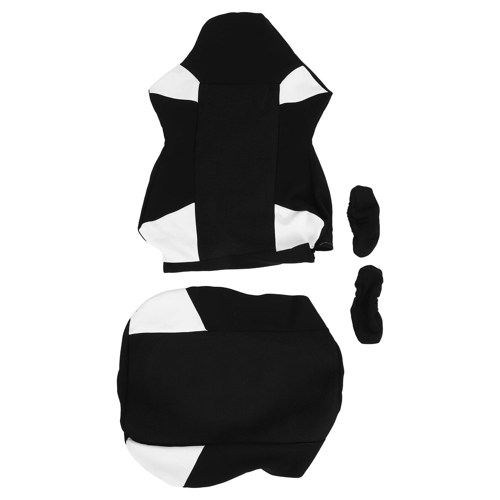 SOIMISS Housse Extensible pour Chaise de Gaming PC Tissu Mesh Noir et Blanc, Housses Respirantes et Lavables pour Assise, Dossier et Accoudoirs, Protection Anti-Rayures pour Fauteuil Gamer