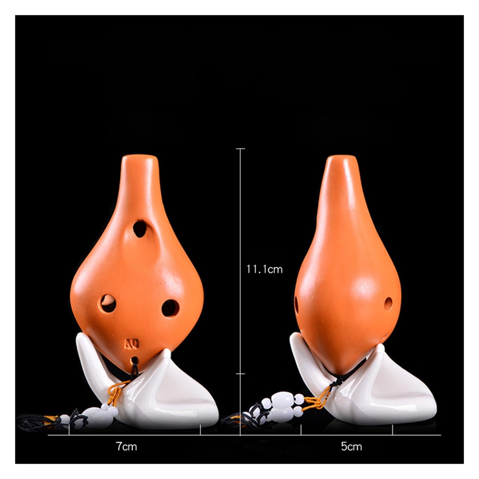 Ocarina I Principianti AC Di Ocarina A 6 Fori Consigliano Lo Strumento Ocarina Con Tono C Alto A Sei Fori In Ceramica Rossa(Style 9)