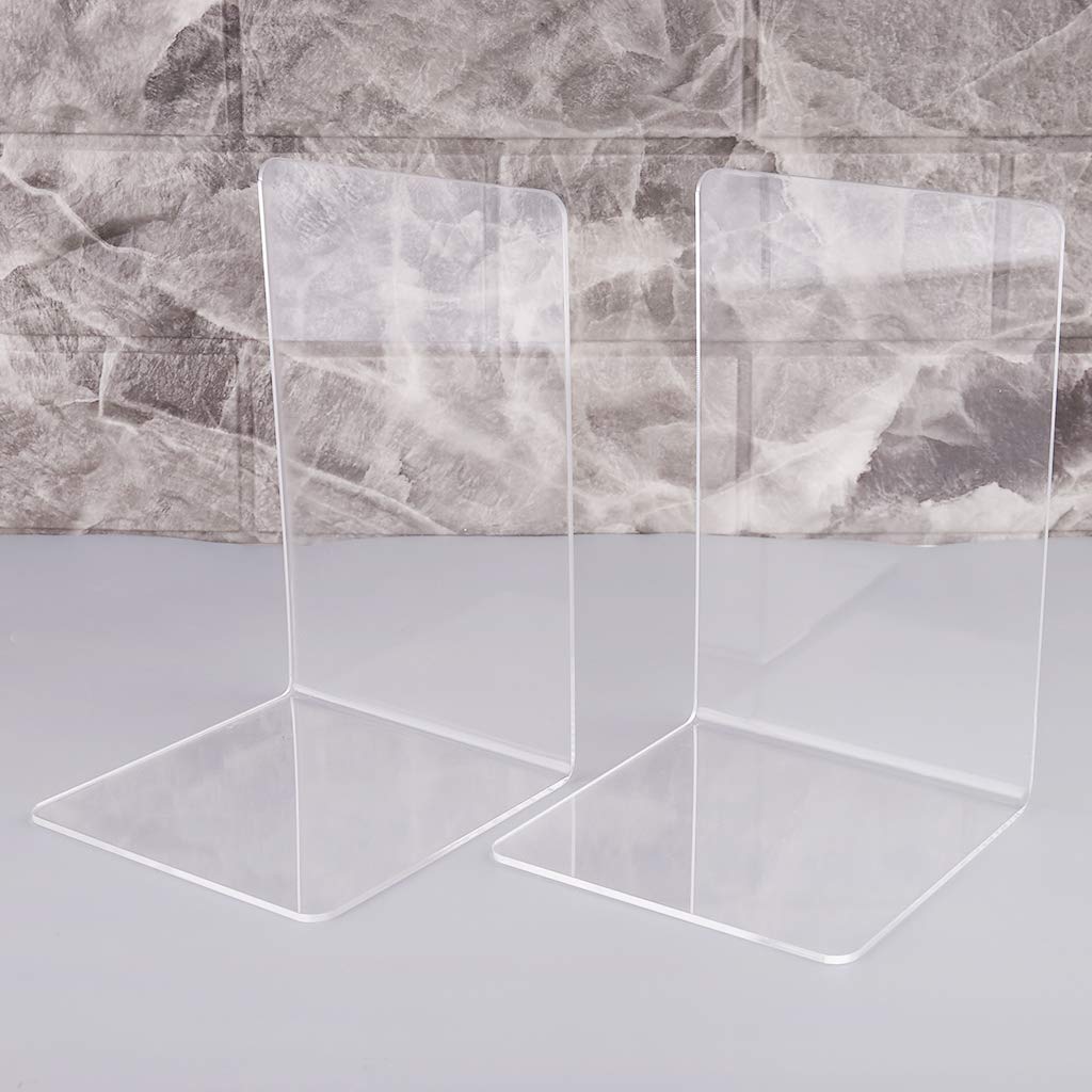 Amazon.co.jp: L字型 アクリル ブックエンド 2個セット デスク 本立て