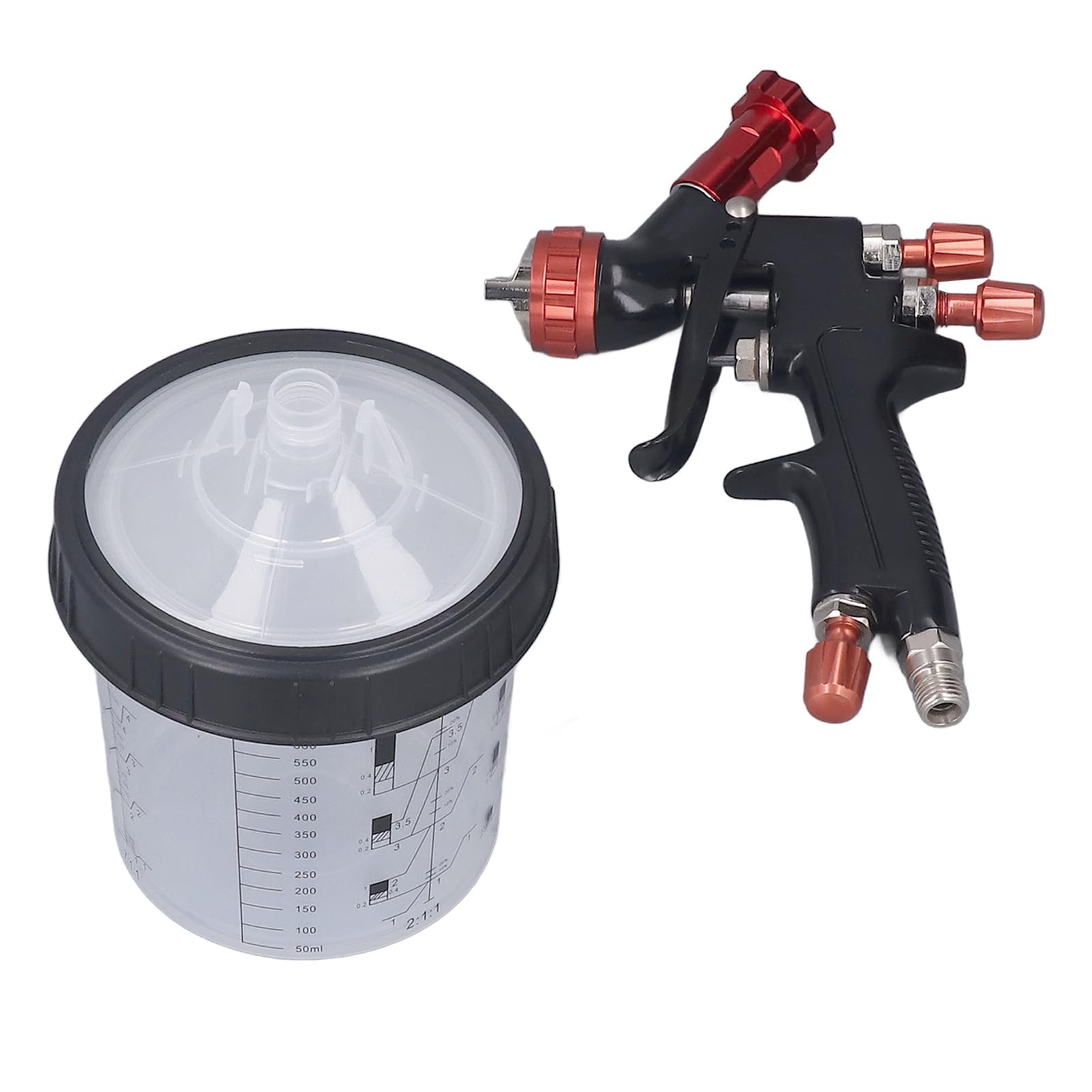 Pistolety Lakiernicze Motoryzacja, Korpus ze Stopu Aluminium Regulacja Amplitudy Głowicy ze Stali Nierdzewnej Profesjonalny Pistolet Natryskowy Pistolet Natryskowy do Malowania