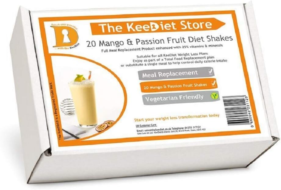20 Mango & Passionfruit Meal Replacement VLCD Diet Shakes by KeeDiet® / BBE 03/21