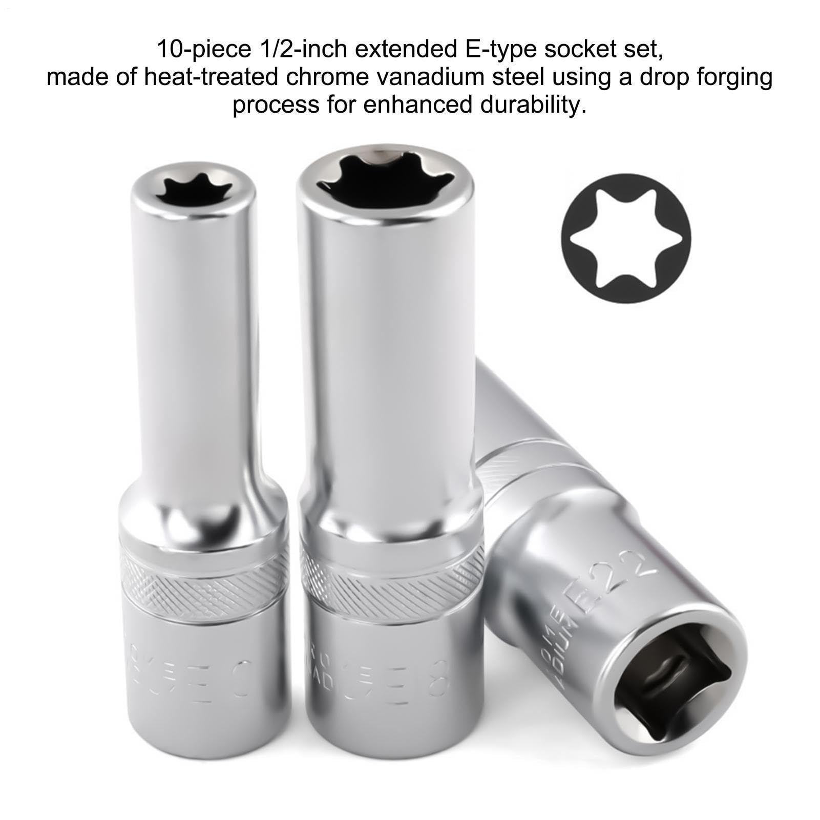 Star Bit Sockets 10-piece Alloy Steel External Star Shape Socket Tools