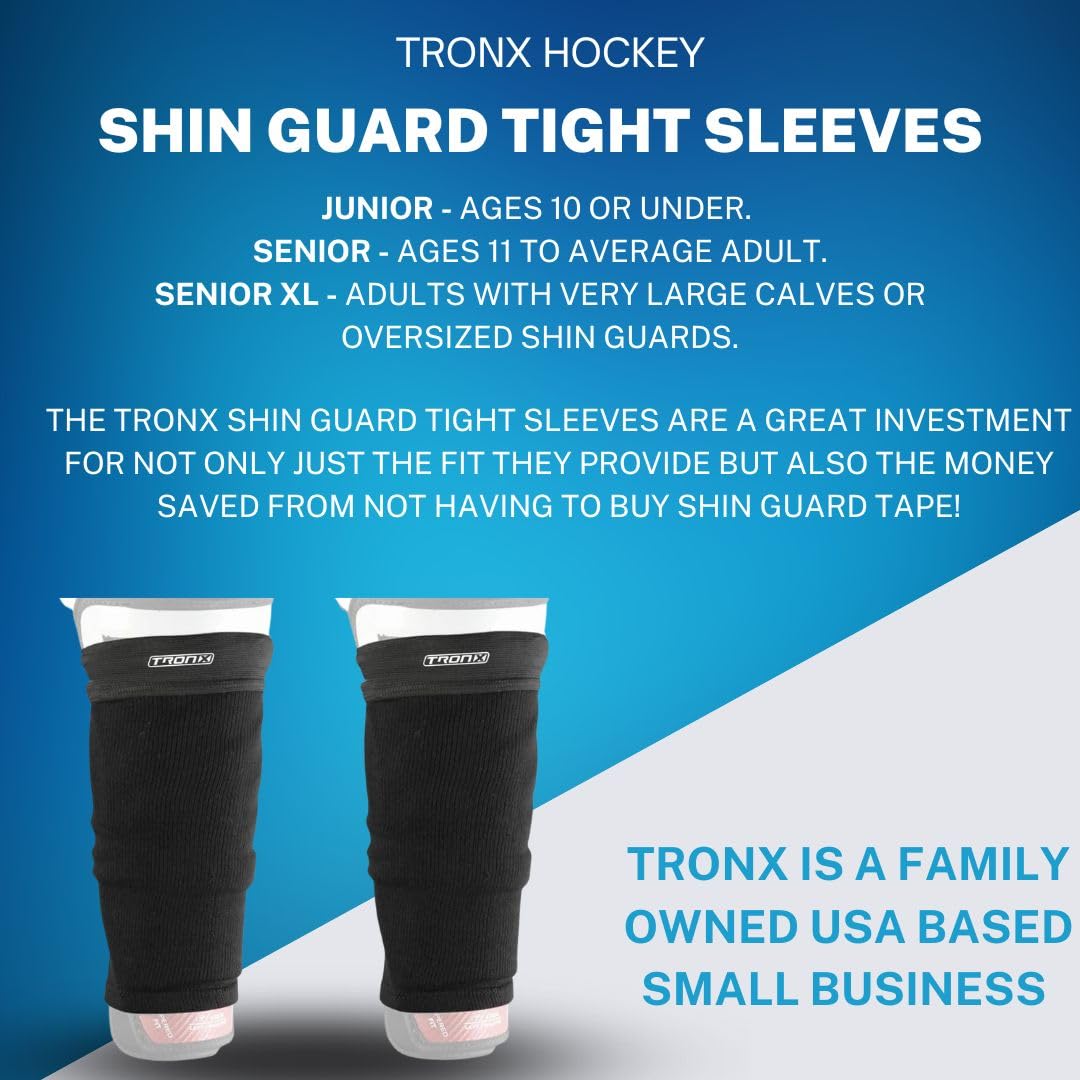 TronX Protège-tibias de hockey sur glace – Senior Adulte et Junior – Économise sur le ruban protège-tibias