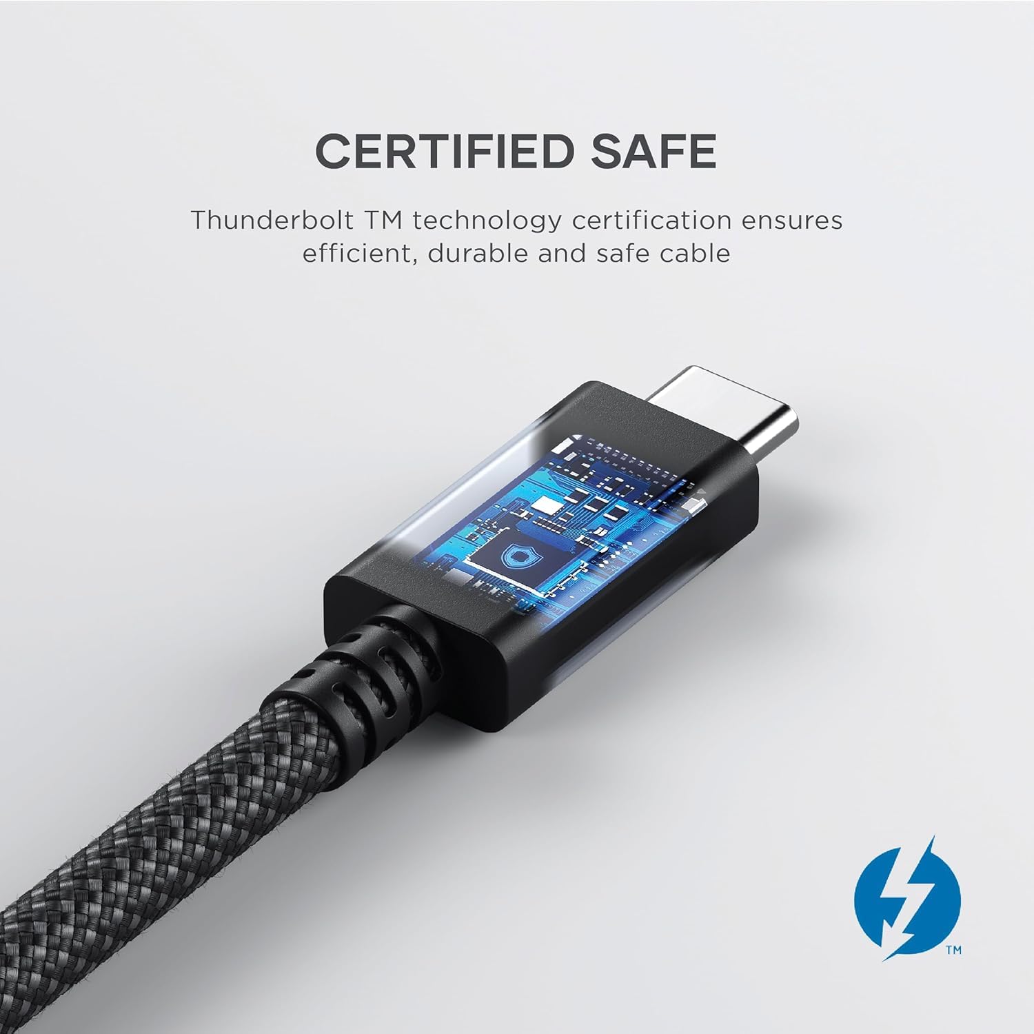 SATECHI Bundle ChargeView 140W Tischladegerät (Space Schwarz) und Thunderbolt 4 USB C Kabel Bundle