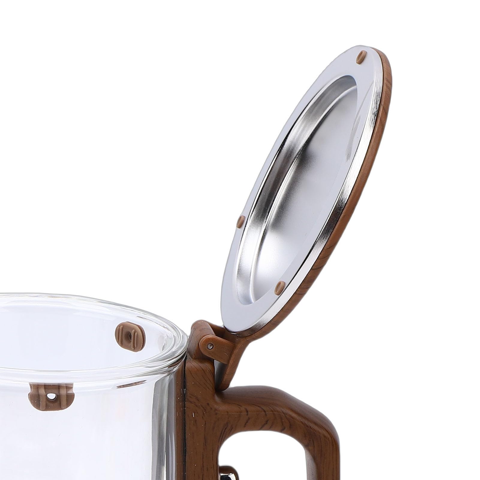 TOPINCN Tetera in Vetro Borosilicato con Infusore in Acciaio Inox e Coperchio Sicuro per Amanti del tè, 30oz Impugnatura Ergonomica Infusione con un Pulsante (600 ml)
