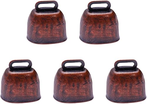 Campanas de vaca que hacen ruido Cascabeles de Navidad, campanas de metal de vaca, campanas de manualidades, cuello de cabra anti perdida, campanas