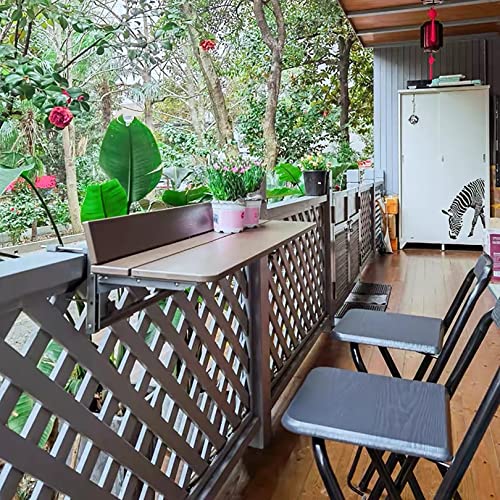 Lidengdeng Balkontisch Klappbar, Balkonklapptisch Zum Einhängen, Balkon Hängetisch Gross, Balkon Tisch Aufklappbar Hängend, Klapptisch Balkongeländer, Klappbare Balkontisch, Balkon Tisch Hängend Groß Cover