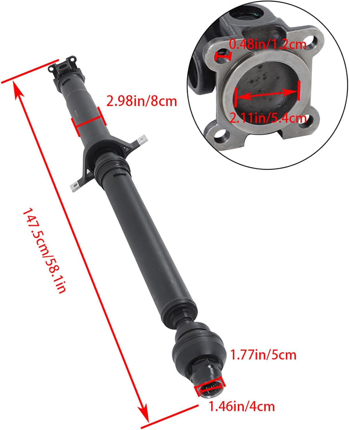 Silscvtt Rear Driveshaft Shaft Assembly Replacement for Land Rover Range Rover 2014-2016 LR071994