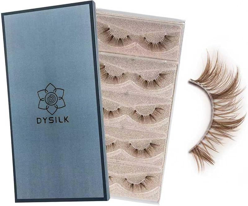 Cílios postiços em faixa DYSILK Naked Brown Brown-02, 8–16 mm, estilo manga