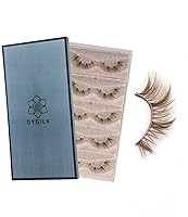 Vista 15 de DYSILK Pestañas postizas - Pestañas de visón 5 pares 6D, paquete de pestañas esponjosas, pestañas postizas de aspecto natural, pestañas postizas