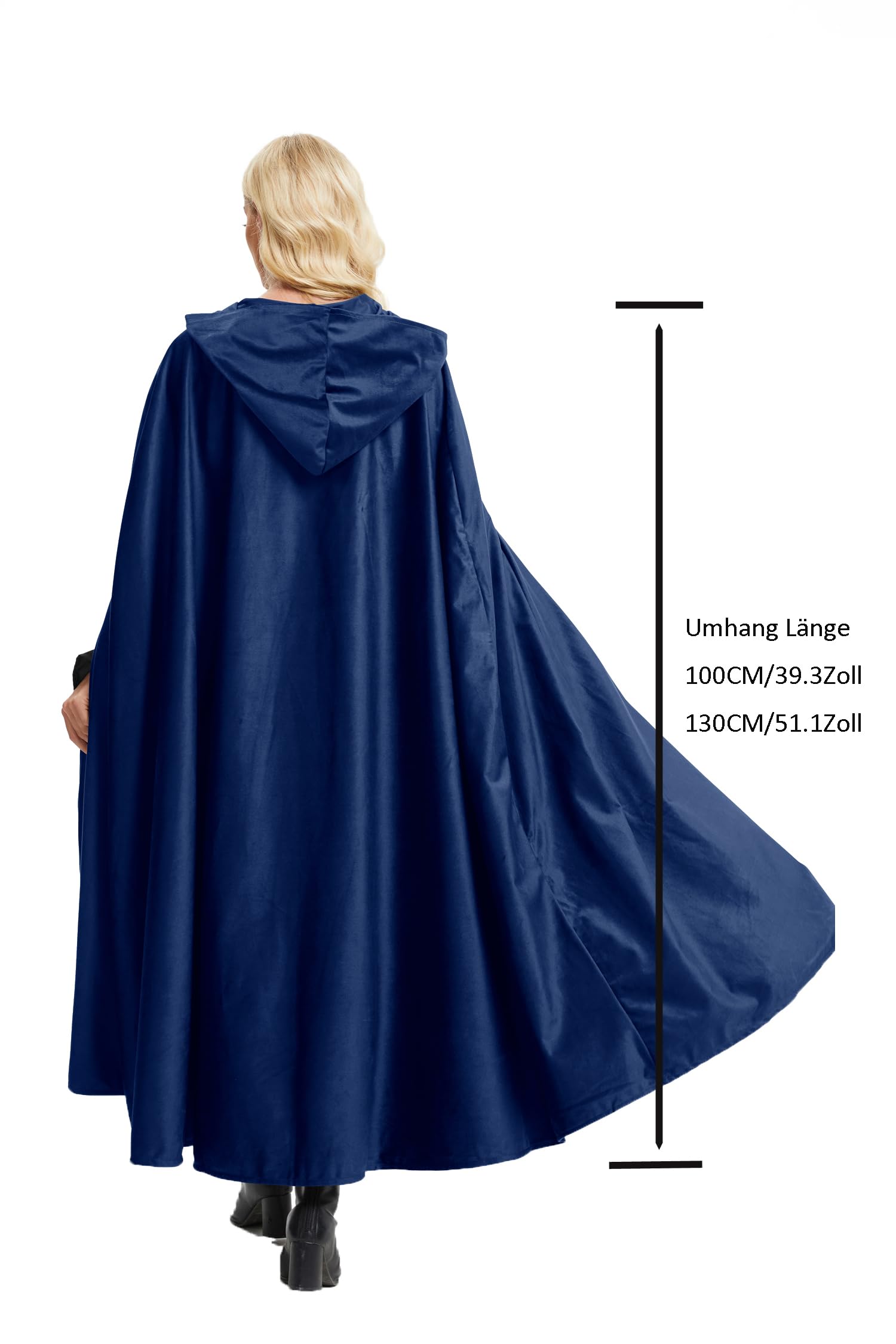 Halloween Kostüm Renaissance Umhang mit Kapuze Kostüm Samt Mantel für Männer Frauen Viktorianische Steampunk Mittelalterliche Cosplay Umhang Cape