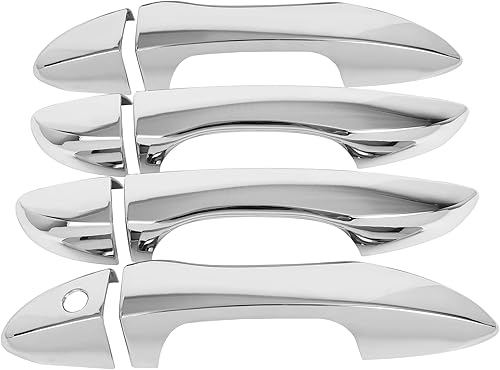 ECCPP Fundas exteriores para manija de puerta 2014-2018 para Toyota Corolla de repuesto, 4 unidades, cromadas, exteriores para lado del conductor y