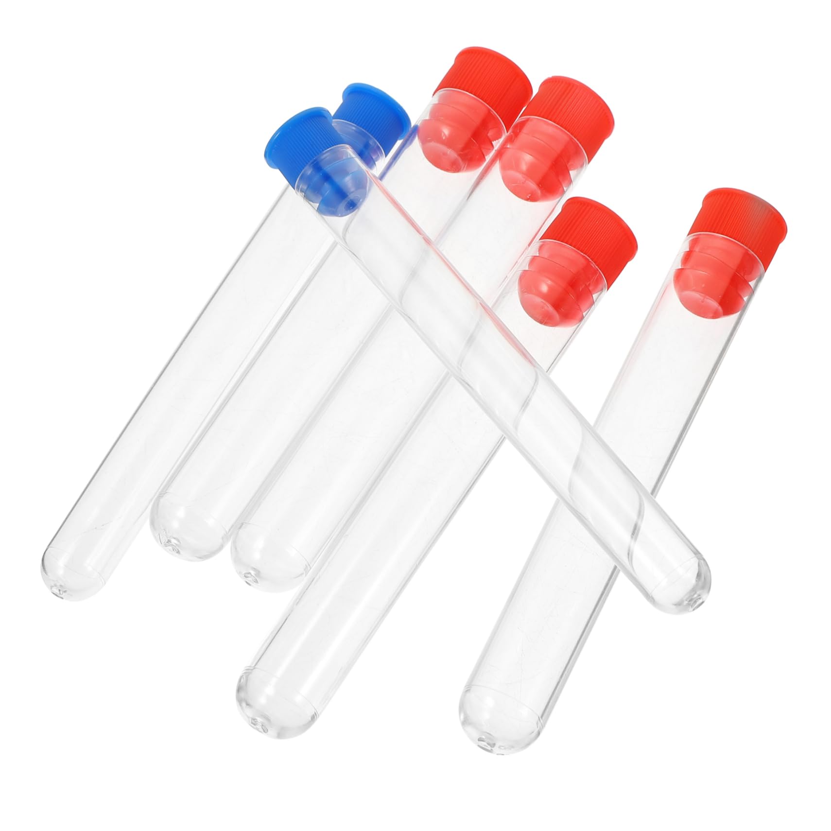 SOLUSTRE 5 Sets Reagenzgläser Aus Kunststoff Reagenzgläser Für Science-Partys Aufbewahrungsbehälter Für Reagenzgläser 100 Stück Laborbecher Für Jungen Und Mädchen 12 Stück * 5