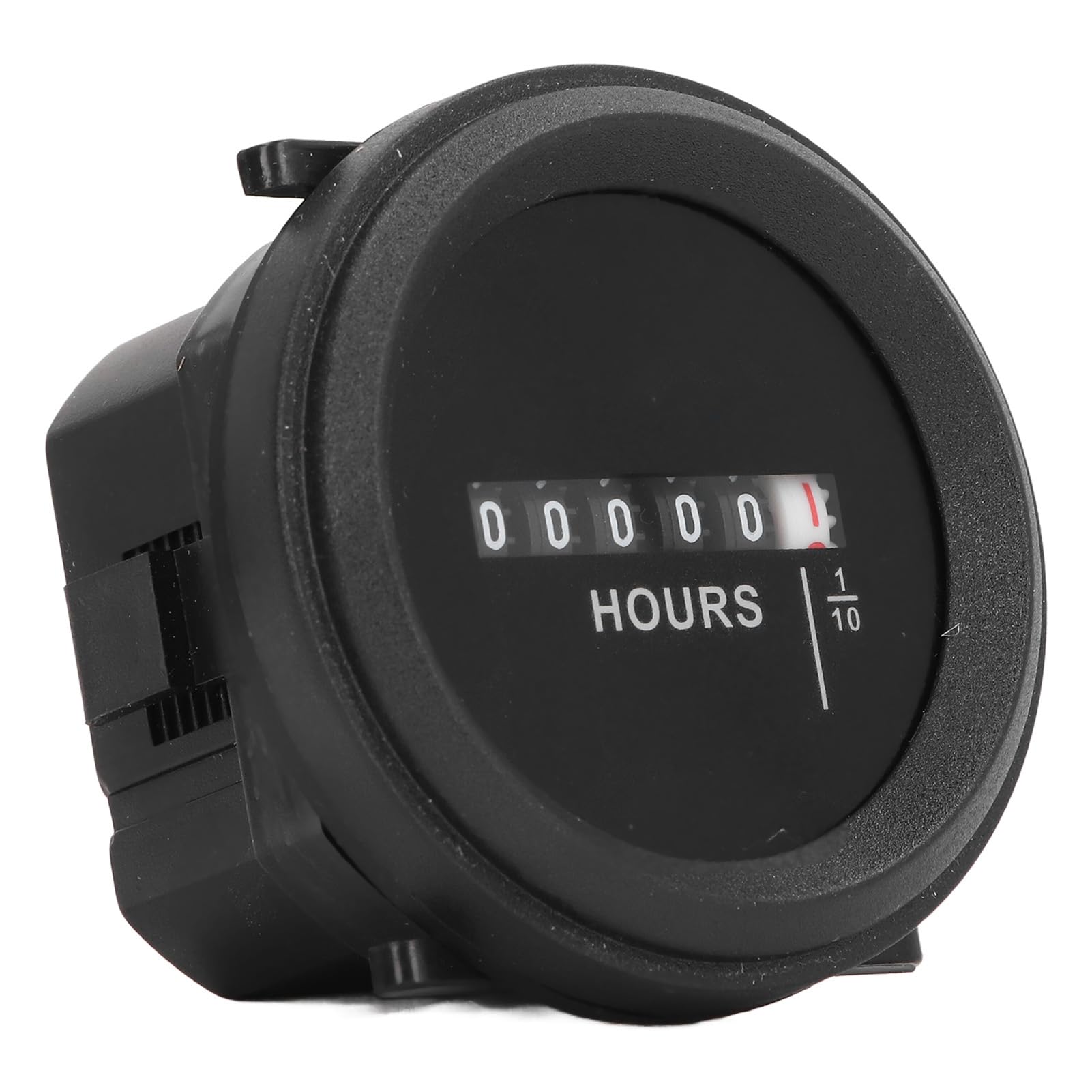 Jectse Hour Meter, PC Model Mechanical Timer 0-99999.99 Hours, ±0.01 Accuracy, 6-80VAC DC, Full Sealed for Standard Industrial Timekeeping, Construction Machinery, Generators