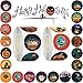 Byhoo Adesivi di Halloween per Bambini, Rotolo di Adesivi da 1000 Pezzi Halloween Zucca Pipistrello Ragno, 16 Colori e Design Vivaci, Buste con Sigillo per Decorazioni per Feste di Halloween