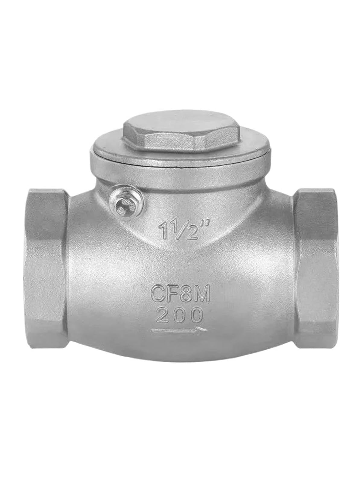 Dkgnyxnplj 2 304/316L Stainless Steel Internal Thread Check Valve Threaded Horizontal Check Valve Swing Check Valve(2",Ss316l)