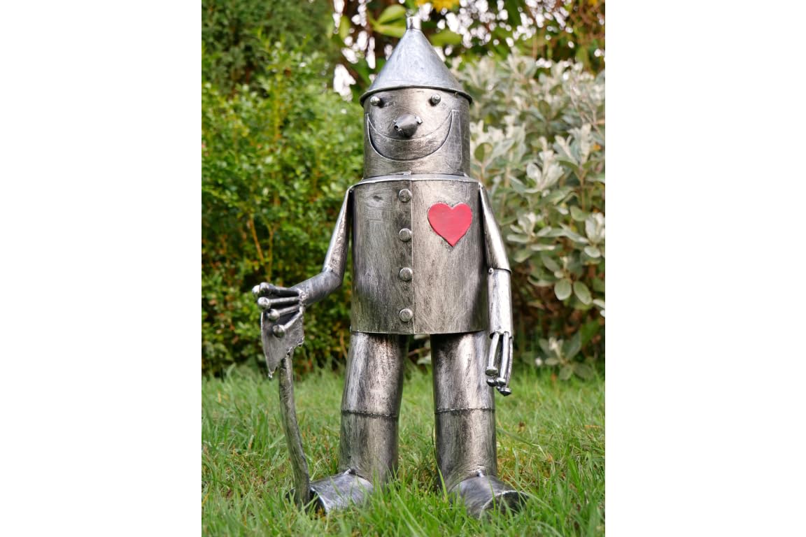 My Square Mile Tin Man 10 Year for Couple, Garden Metal Statue, Wizard of Oz, Suitable for Indoor/Outdoor Use (Small (41cms)) โ image 1