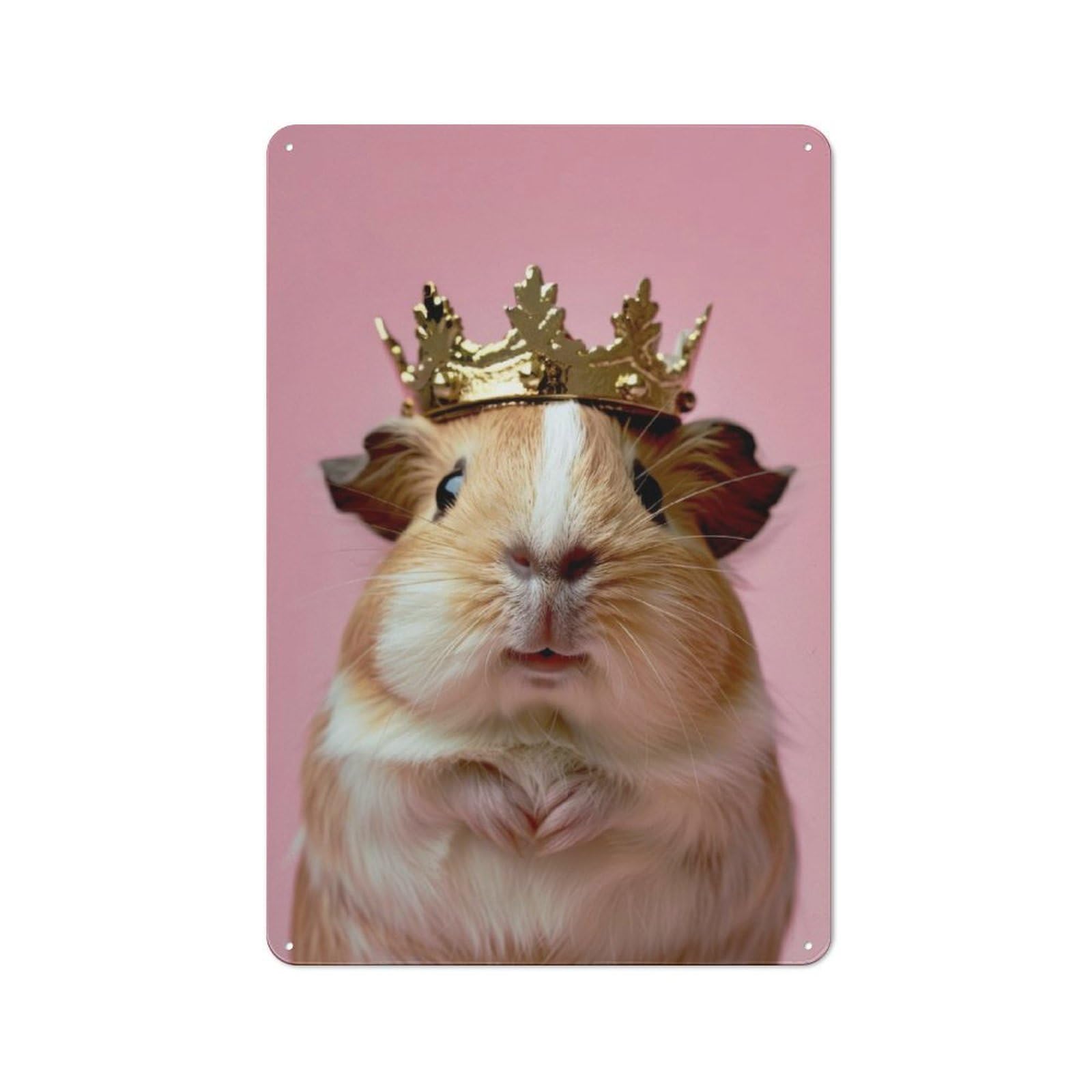 Junmoney Hamster King Retro Metal Wall Sign 30X20cm With For Living Room Wall, Housewarming Wall Decor For People Furnishing Living Room