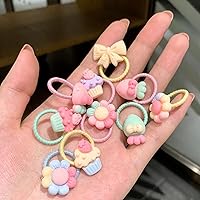 Vista 3 de 40 ligas para el cabello para niñas, lindas bandas elásticas para el cabello, soportes suaves para coletas, accesorios para el cabello para bebés