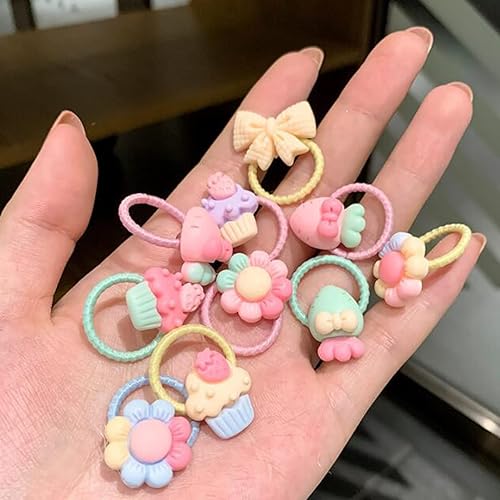 Miniatura 10 de 40 ligas para el cabello para niñas, lindas bandas elásticas para el cabello, soportes suaves para coletas, accesorios para el cabello para bebés,