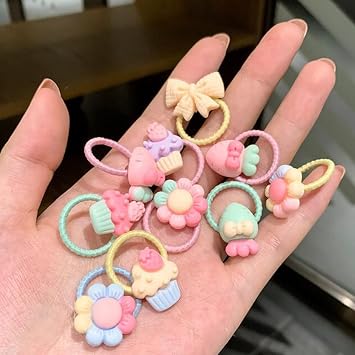 40 Pcs Hair Ties For Girls,Cute Elastic Hair Bands Soft Ponytail Holders Hair Accessories For Baby Girls Infants Toddlers Kids Teens Children
