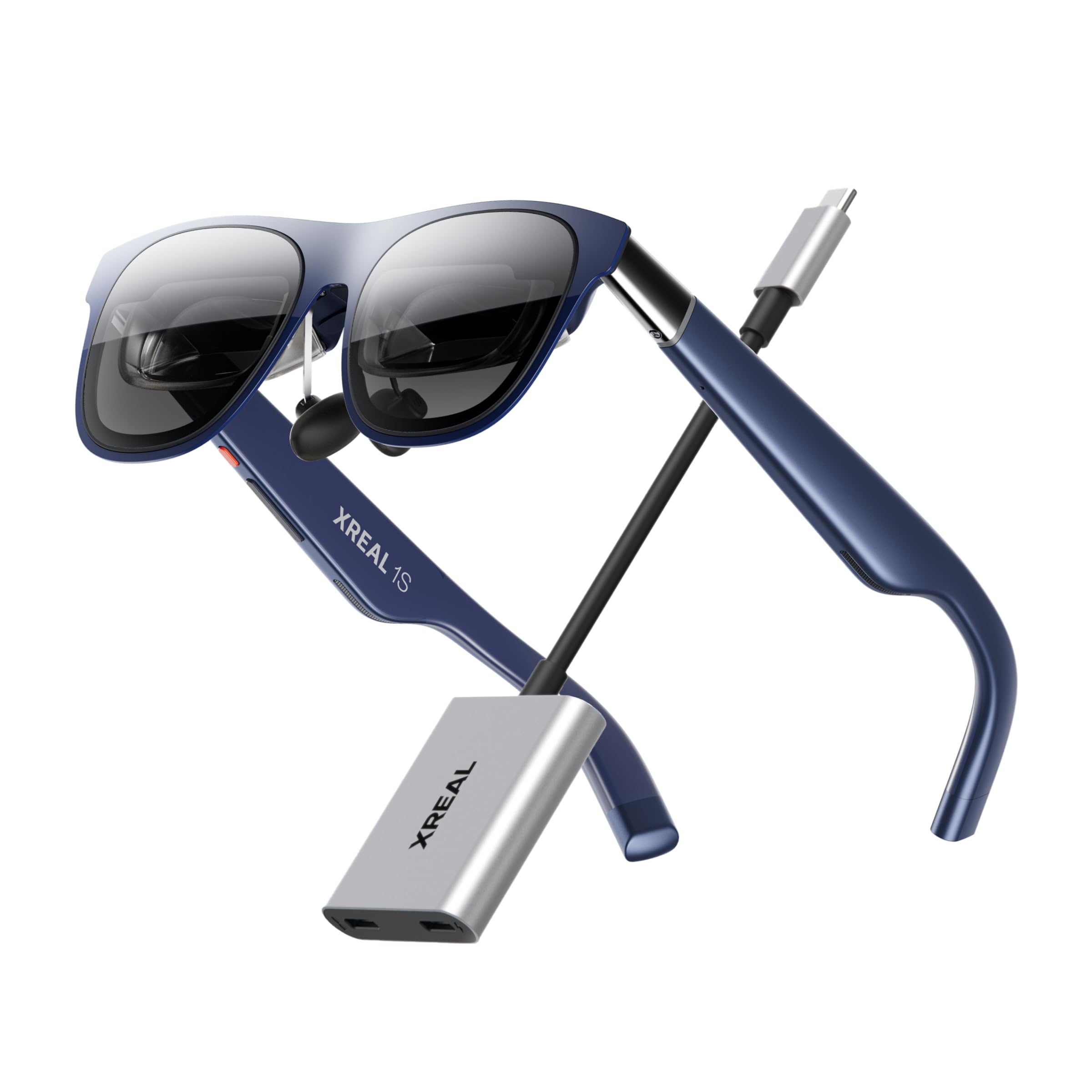 XREAL 1S AR Gafas Bundle XREAL Hub, para iPhone 17/16/15, Real 3D, Power und Play Adapter