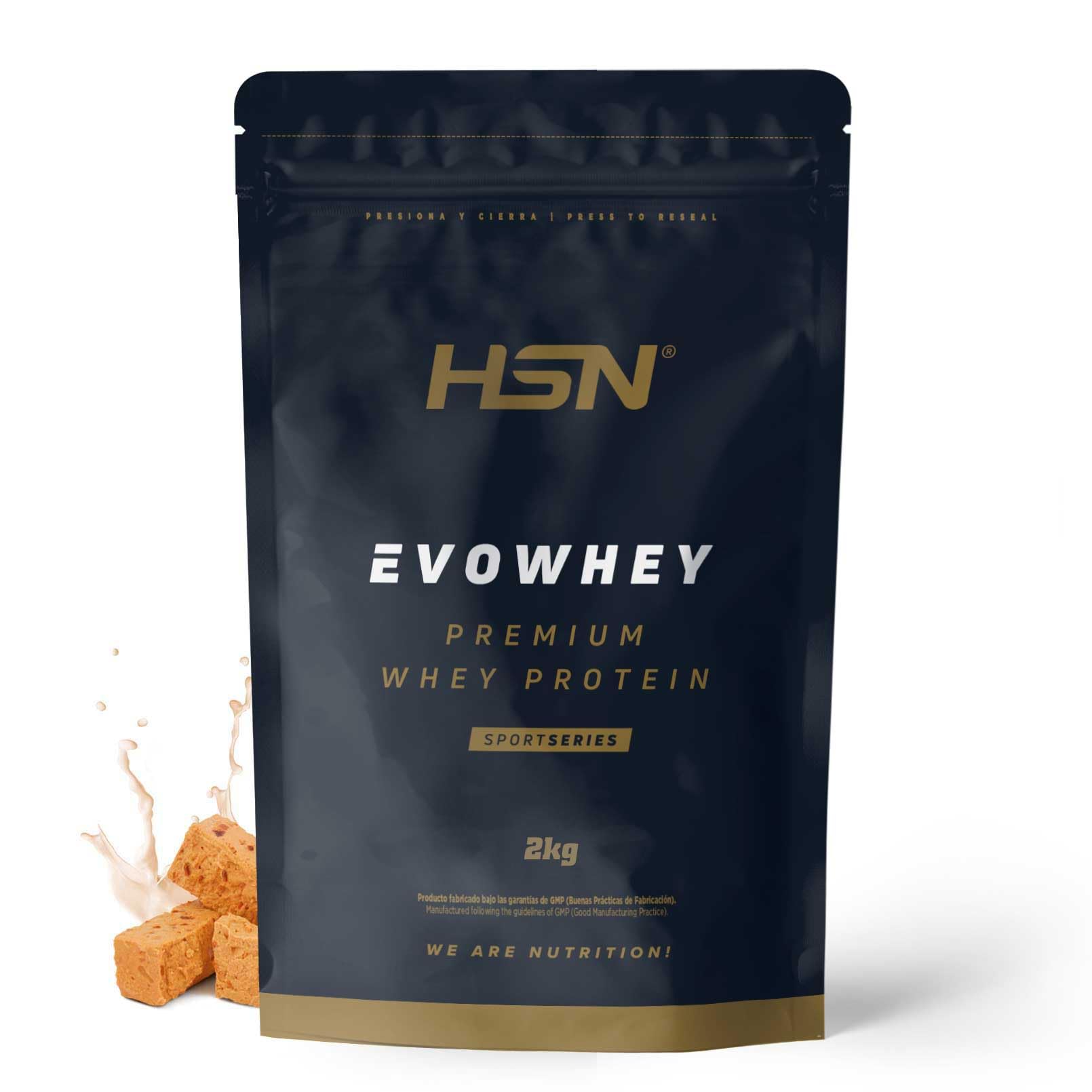 HSN Sports Evowhey - Konzentriertes Molkenprotein Nougat 2000 gr Schwarz