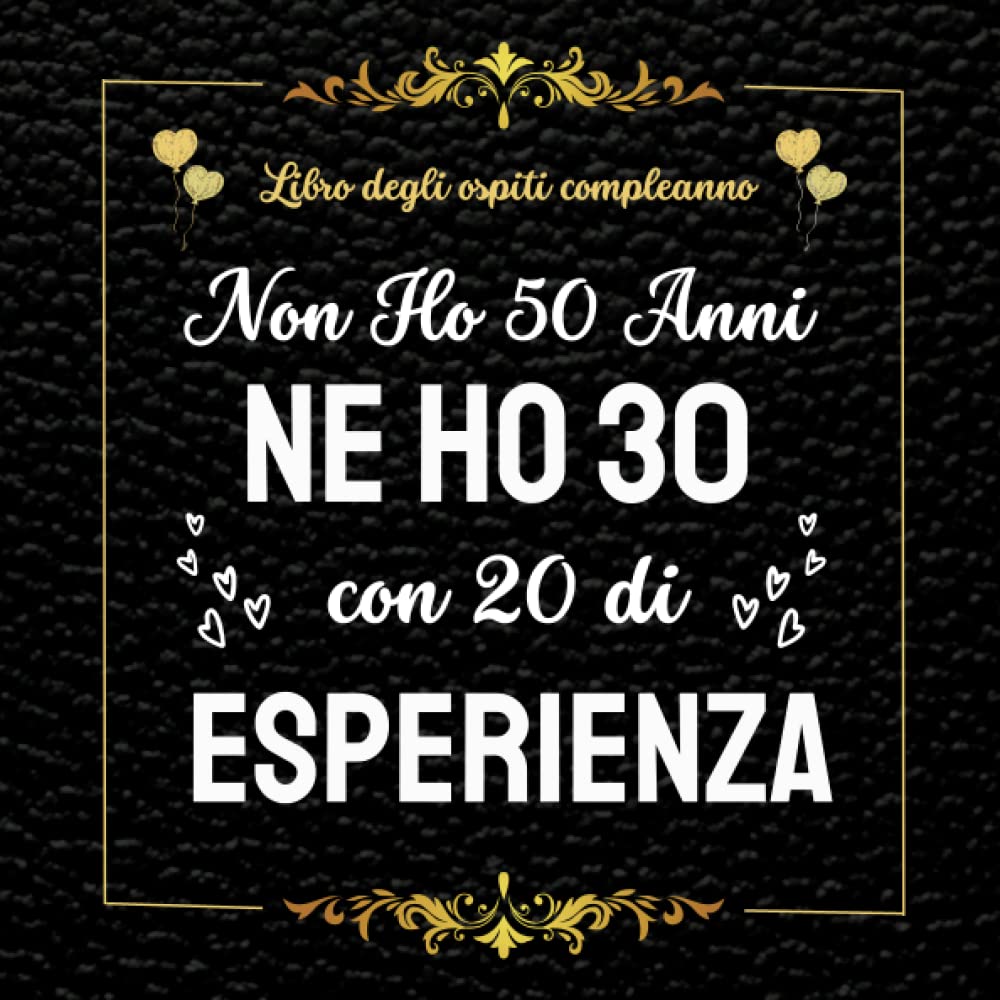 UTTSCHEID Libro Degli Ospiti Per 50 Anni Di Matrimonio - Formato A4 Orizzontale, 100 Pagine, Copertina Opaca Con Lettere Cromate, Blu Calanca
