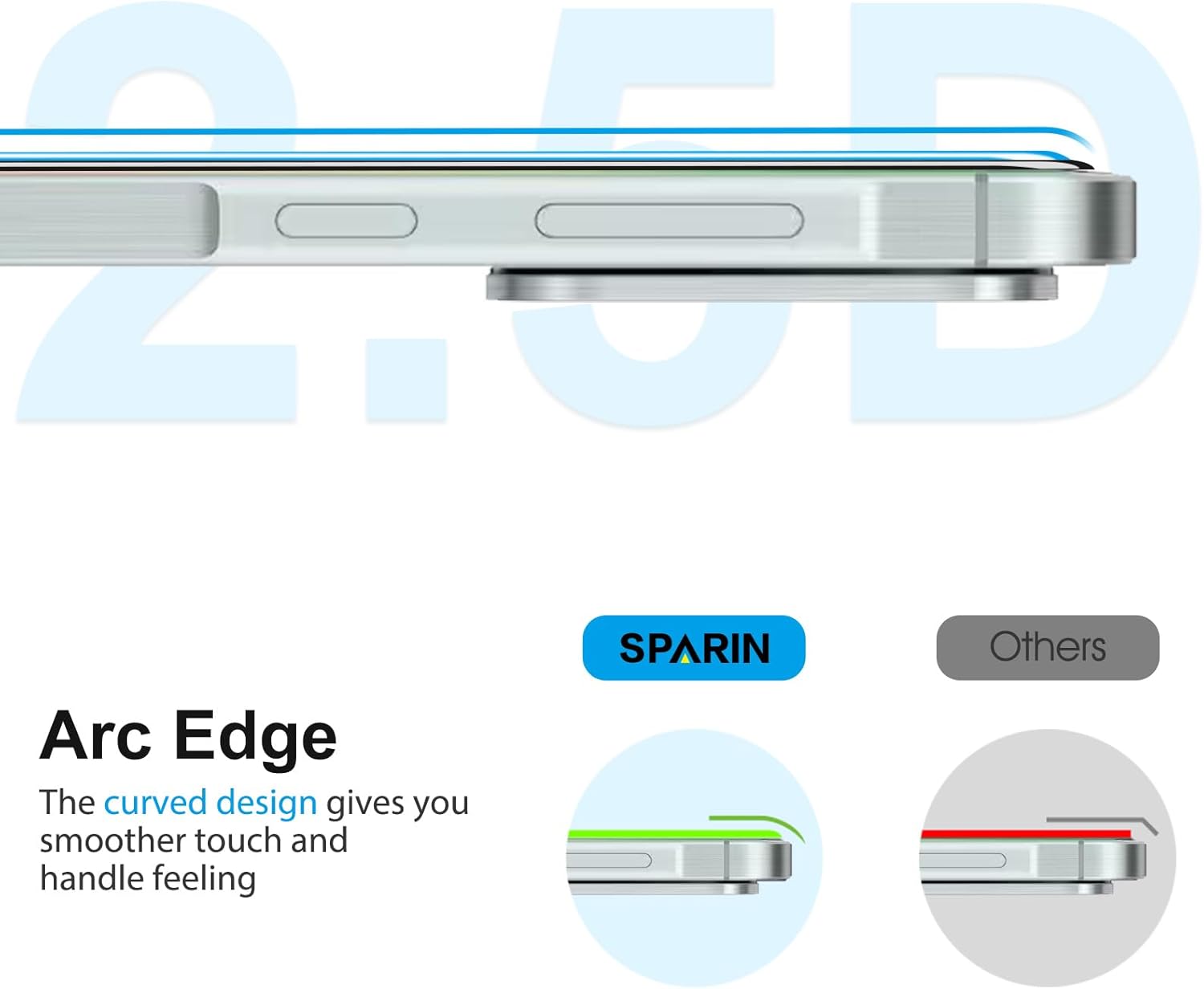 SPARIN Tempered Glass Screen Protector for Samsung Galaxy A56 5G, Pack of 3 Screen Protectors and 2 Camera Protection with Mounting Frame, 9H Hardness, Anti-Bubble, HD Clear - Image 4