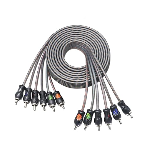 RECOIL RCI612 - Cable de audio RCA de 12 pies de cobre 100% libre de oxígeno, par trenzado con reducción de ruido RECOIL RCI612 - Cable de audio RCA de 12 pies de cobre 100% libre de oxígeno, par trenzado con reducción de ruido