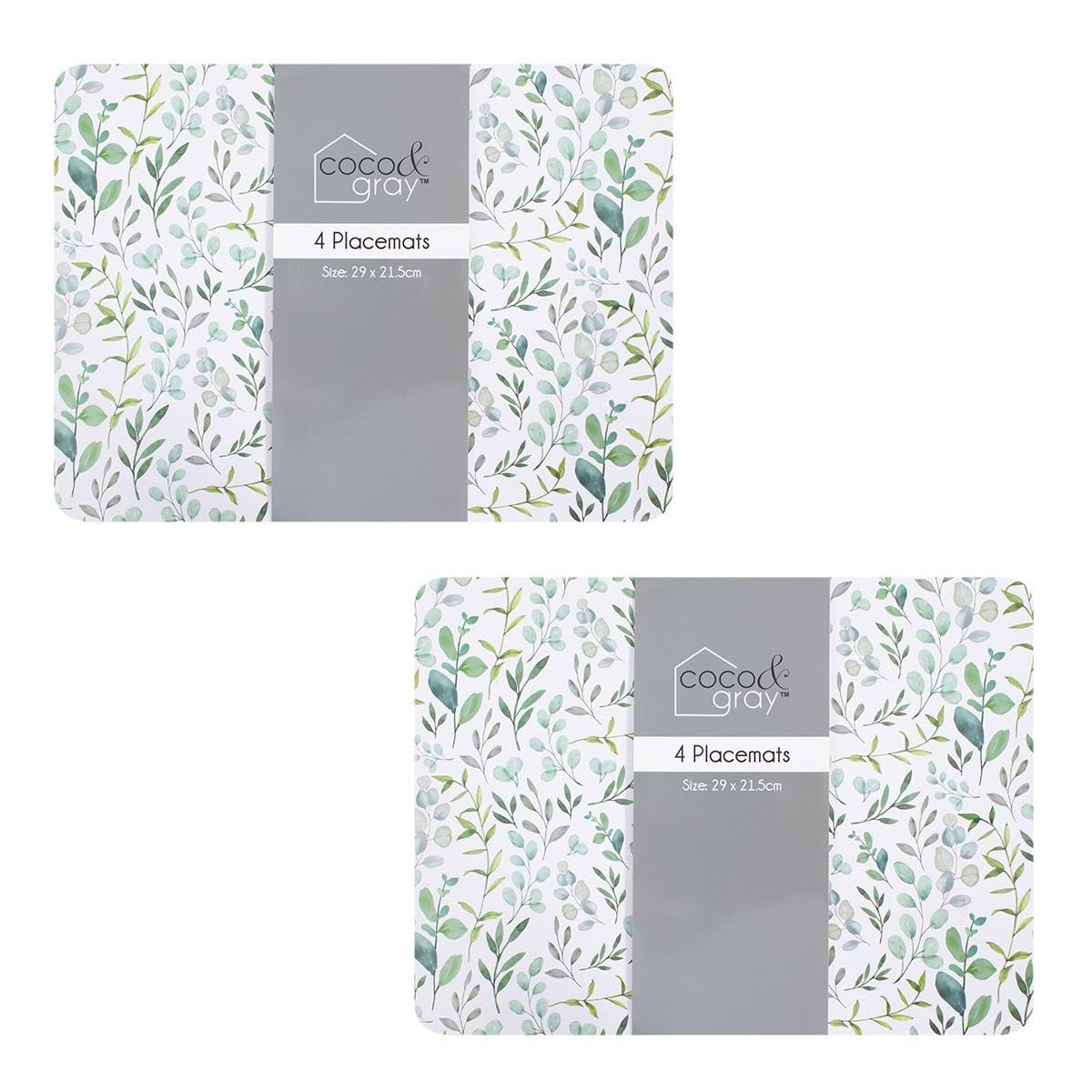 YöL Set of 8 Eucalyptus Placemats Dinner Plate Bowl Table Protection Cork Backing Surface Protectors Non-Slip Worktop Saver