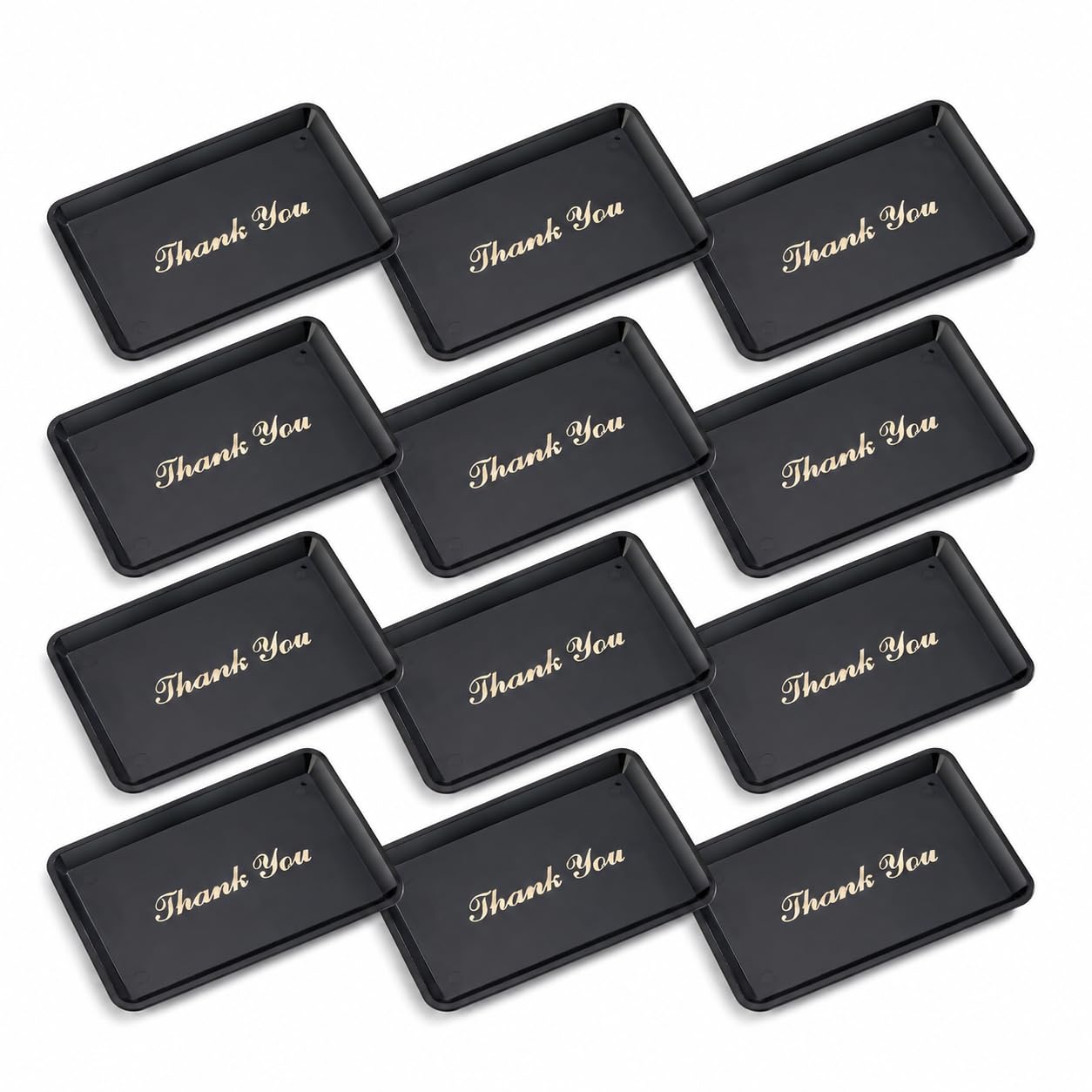 New Star Foodservice Nueva Estrella 26917 Punta Bandeja Restaurante Invitados Comprobar Bill Holder, 4,5 por de 6,5 Pulgadas, Negro con Oro Imprint, Juego de 12