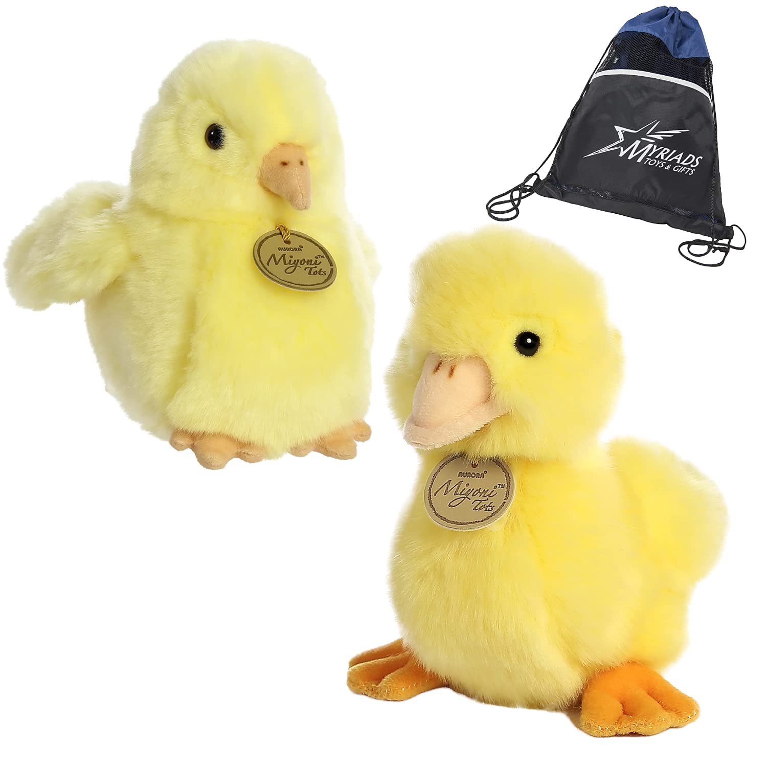 Aurora Miyoni Duckling and Chick 6" Plush Animals