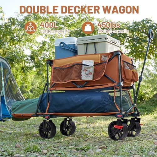400L Large Capacity Folding Double Decker Wagon with