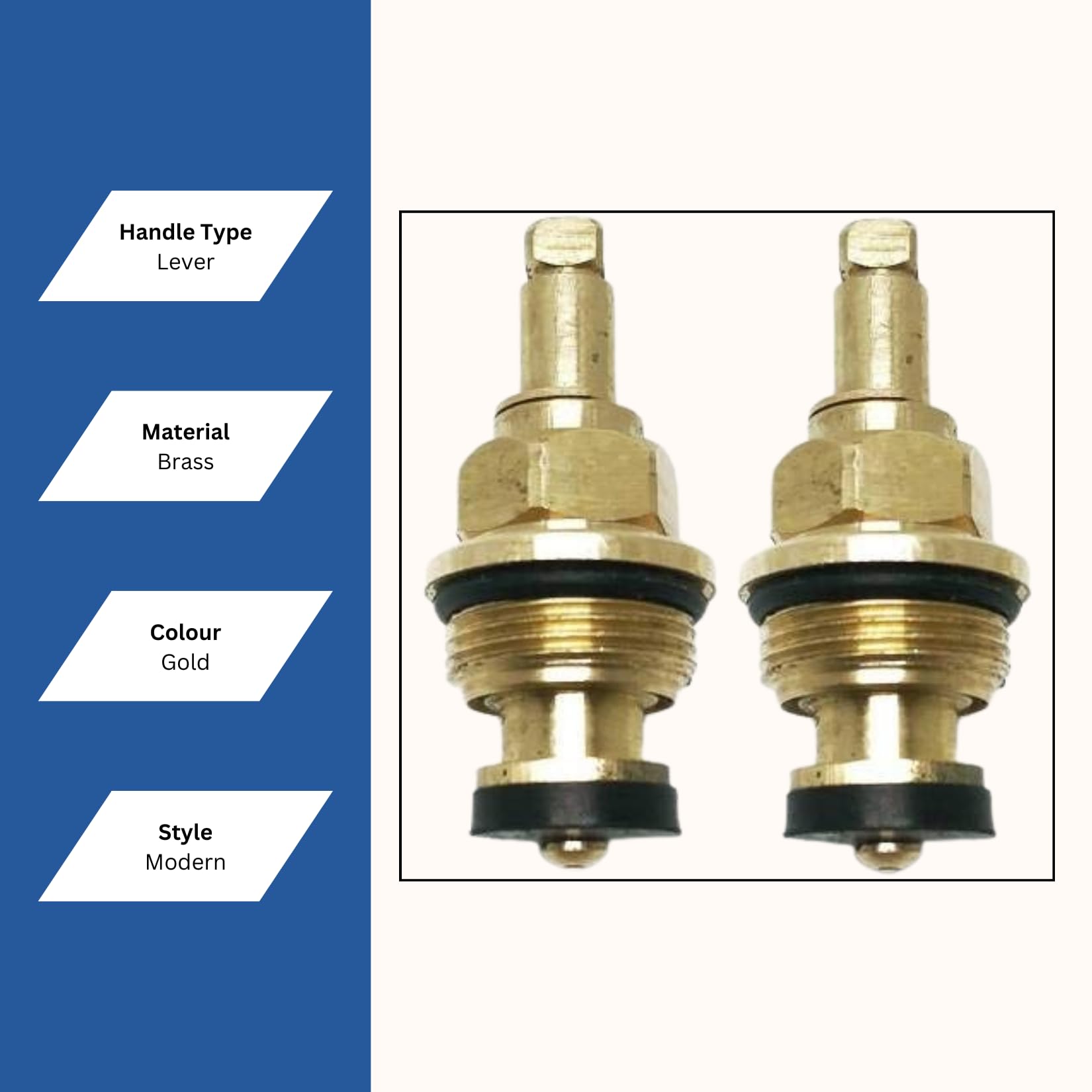 NEW WARE Tap Spindle Disc Cartridge 24 x 1.5 mm | Compatible with Jaquar New Continental Type Taps | Pack of 2 3