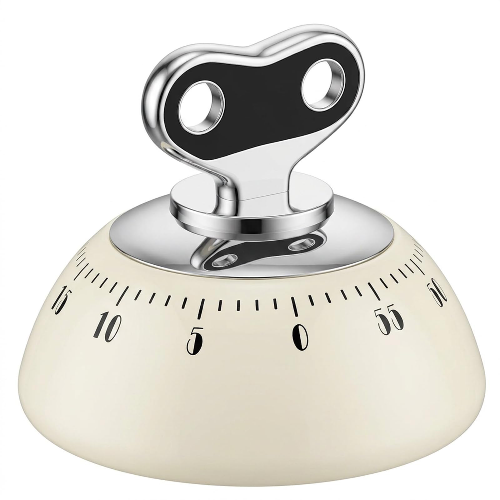 1 Pcs Kitchen Timers for Cooking, Mechanical Timer with 60 Minute Countdown, Ideal for Cooking, Baking, and Fitness Workouts, Cream White Colour ﻿