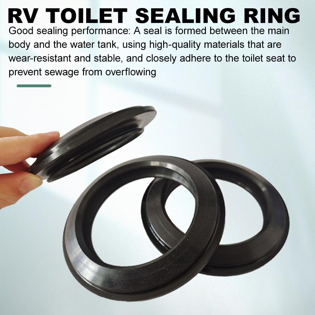 2 Pièces Joint Toilette Compatible Avec Thetford C200 C250 C400 C500 C2 C3 C4, Camping-Car Joint Lèvre Wc Toilettes À Cassette(Noir)