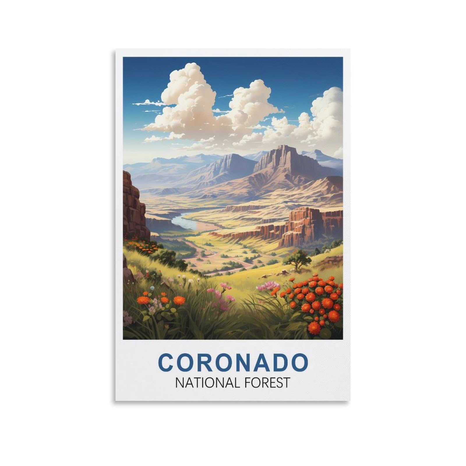 EZMLFA Diamond Painting Kits for Adults,Coronado National Forests 5D Diamond Painting Kit for Adults Beginners, DIY Full Round Drill Gem Art Kits for Home 40x40cm
