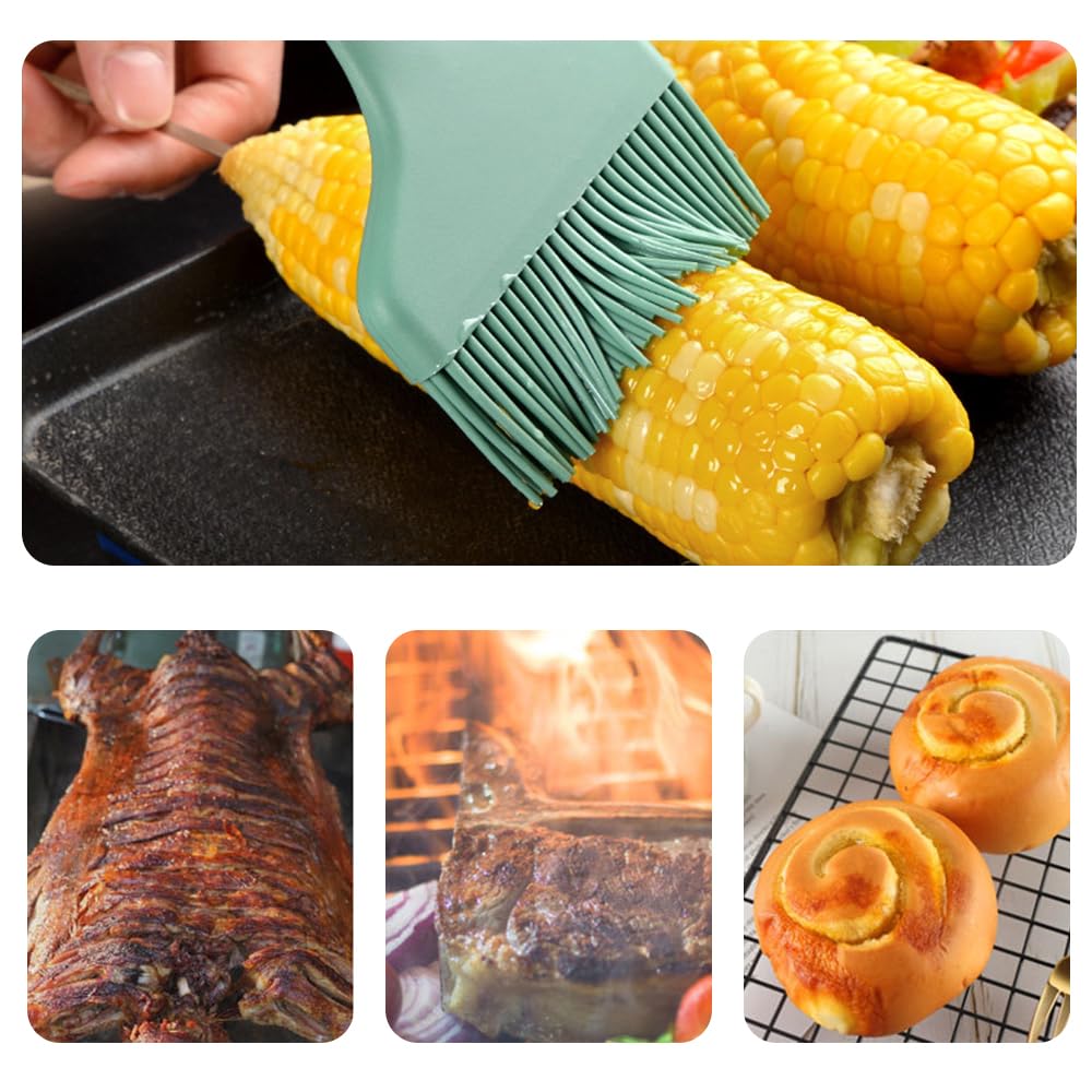 Grote Siliconen Rijgborstel Siliconen Borstel Vlees Baster Siliconen Basting Gebak Borstels Voor Verspreiding Olie Boter Saus Ei Brood BBQ