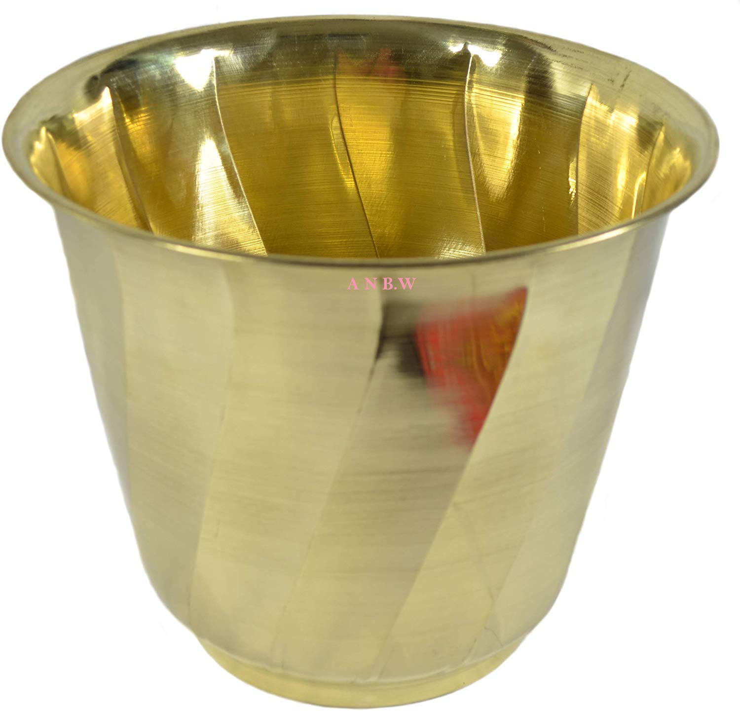 ANBW Handicraft Decorative Brass Planter Home & Garden Decor (Diameter 12 inch X Height 10 inch)