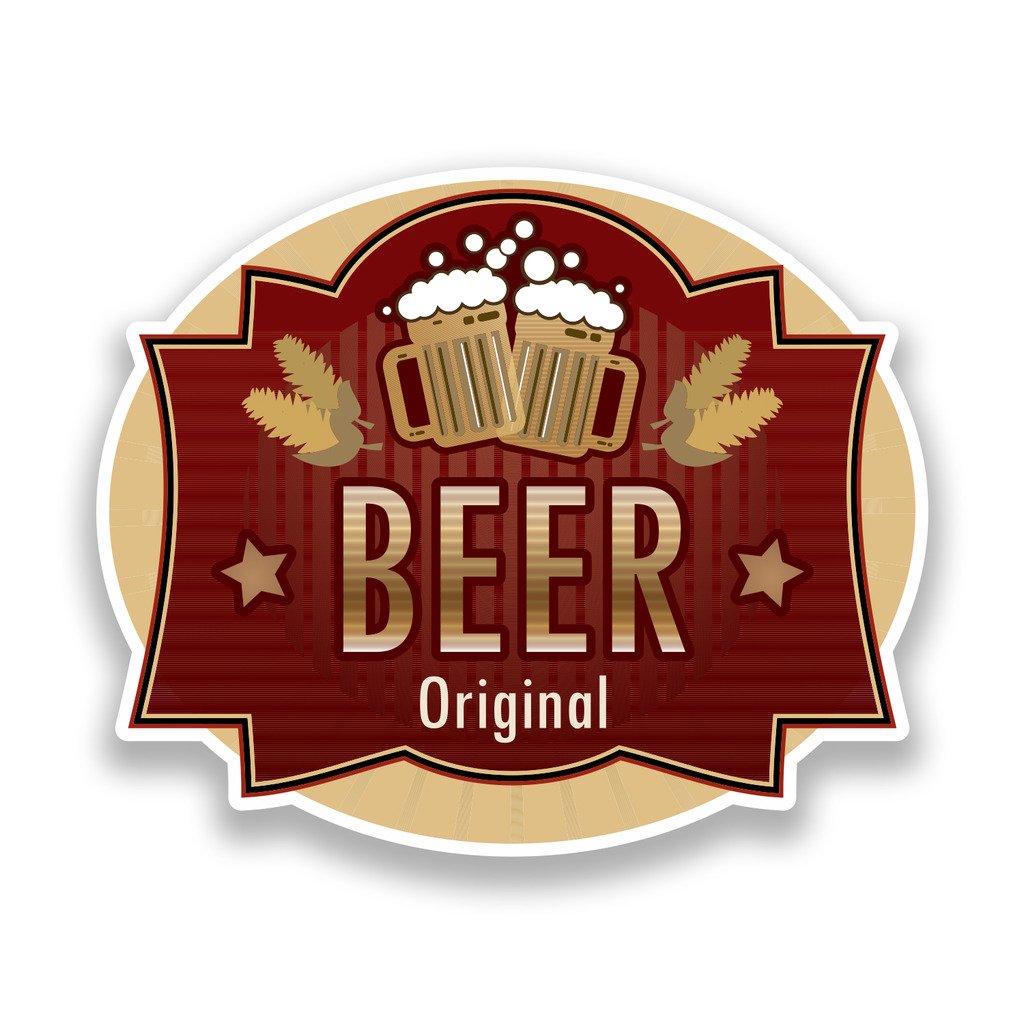 Destinationvinyl Multi 2 X 15Cm/150Mm Beer Original Vinyl Stickers Oktoberfest #7145