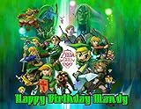 Legend of Zelda Edible Image Photo Cake Frosting Icing Topper Sheet Personalized Custom Customized Birthday Party - 1/4 Sheet - 79544