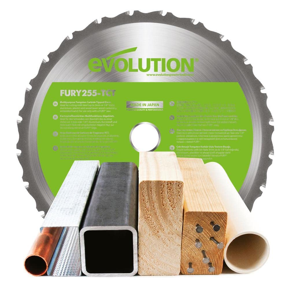 Evolution Power Tools Scie à Onglet Coulissante Multi-Matériaux F255SMS 255 mm 230 V
